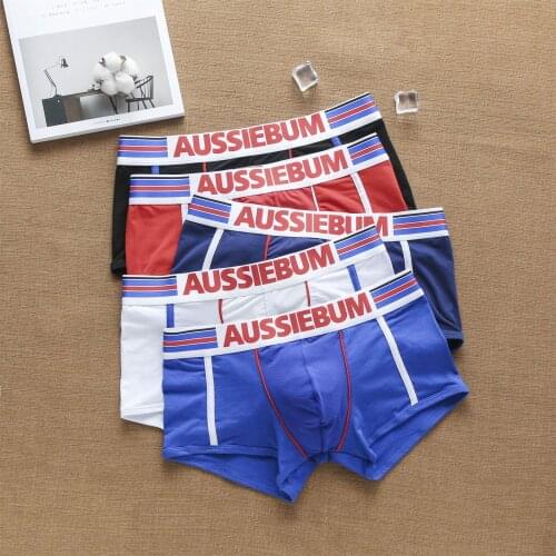 Aussiebum mens fashion is cool in Europe and America. Cotton boxer shorts for young students swimwear men underwear swimwear