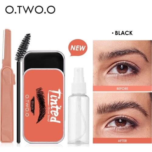 O.TWO.O Eyebrow Soap Brows Gel Wax Tirmmer Spray Bottle 3D Feathery Long-lasting Eyebrow Styling Makeup Set Womens Cosmetics