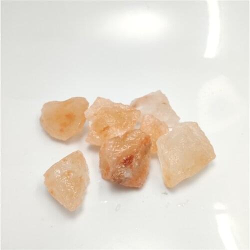 Natural Orange Color Halite Stone Himalayan Rock Salt Chunk For DIY Decorate Energy Stone Yoga Healing Stone