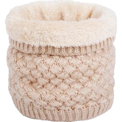 Autumn And Winter Scarves For Men And Women Lovers All-match Plus Velvet Padded Hedging Winter Warm Wool Knitted Bib Set Korean