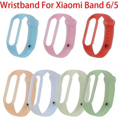 Wristband For Xiaomi Band 5 6 4 Bracelet Silicone TPU Soft Transparent Color Strap For Amazfit band 5 Mi6 band 5 Bracelet