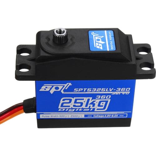 SPT Servo SPT5325LV-360 25KG Digital Servo 360 Large Torque Dual Bearing Linear Change Metal Gear Servo For RC Robot