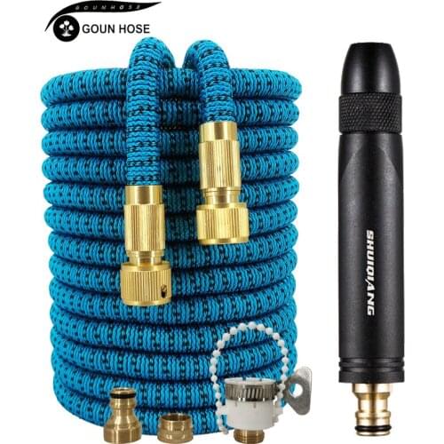 GOUN HOSE 17Ft-125Ft Retractable Garden Hose With Water Gun Hose High Pressure Car Wash Magic Hose EU Garden Irrigation Supplies