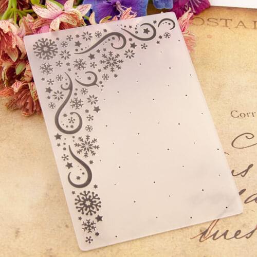 Snowflake Embossing Plastic Folders Template Die Cutting Scrapbooking Card Christmas