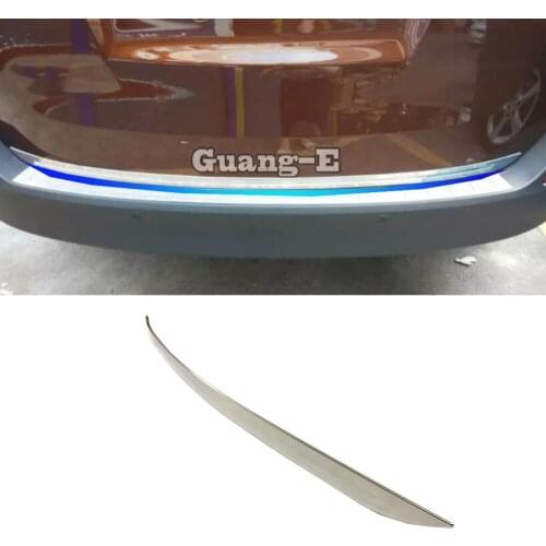 High Quality Car Stick Styling Body Stainless Steel Rear Door Tailgate Frame Plate Trim Lamp 1pcs For Toyota RAV4 2014 2015 2016