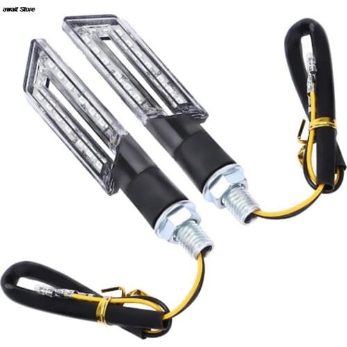 2PCS Motorcycle LED Blade Turn Signal Electric Car Turning Light Indicator Light