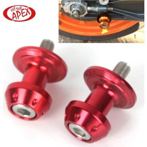 6MM Universal CNC Aluminum Motorcycle Swingarm Sliders Spools Paddock Stand Bobbins Swing Arm For Yamaha YZF R1 R6 R6S