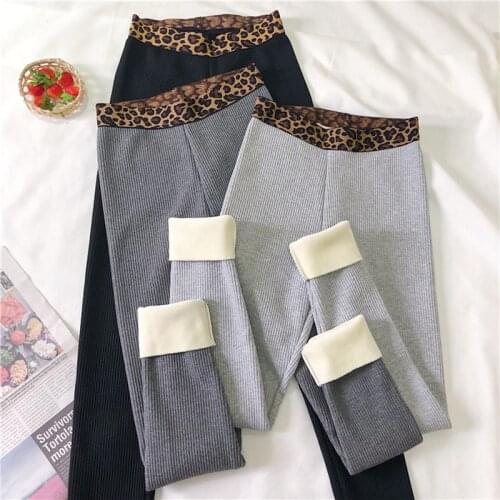 High Waist 12% Spandex Warm Pants Winter Skinny Thick Velvet Fleece Girl Leggings Women Trousers Pants For Women Leggings