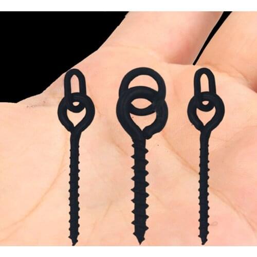 WALK FISH 20PCS/Lot Boilie Screw Peg with Ring Swivel D-Rig Chod Rig Terminal Tackle Bait Holder Screw Carp Fishing Accessories