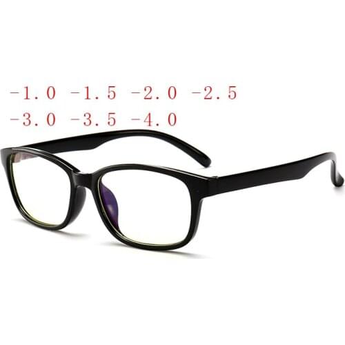 -1 -1.5 -2 -2.5 -3 -3.5 -4 Finished Myopia Glasses with degree anti blue light computer eyeglasses Women Men Short-sight Eyewear