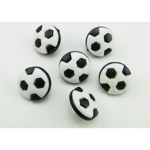 100PCS 13MM Black Football Button Dyed Plastic Buttons Fits Coat Boots Sewing Kids Clothes Accessory P-666