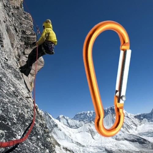 2PCS/Set Gourd hanging buckle safety buckle luggage buckle spring hook climbing water bottle buckle LED light buckle aluminum