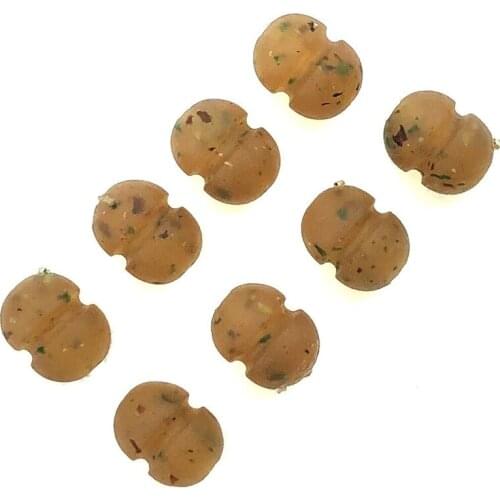 20pcs Camouflage Color Fishing Block Beads Anti-tangle Sleeve Hook Rig Aligners Quick Change Buffer Bead Carp Fishing PE Beads