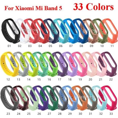 200pc Strap For Xiaomi Mi Band 6 5 Silicone Wristband Bracelet Replacement TPU Silicone Strap For Mi Band6 miband 5 Bracelet