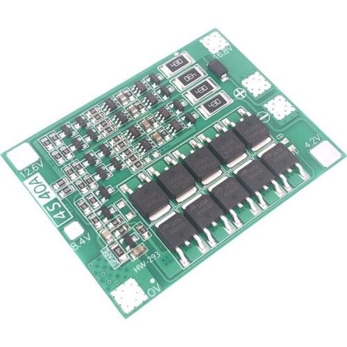 4S 40A Li-ion Lithium Battery 18650 Charger PCB BMS Protection Board with Balance For Drill Motor 14.8V 16.8V Lipo Cell Module