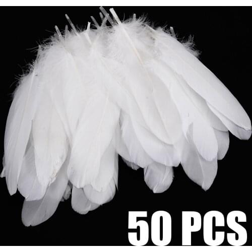 50pcs/lot 6-8 inches White Natural Goose Feathers Party Crafts DIY Decoration for Crafts Jewelry Making Wedding Decoration Plume