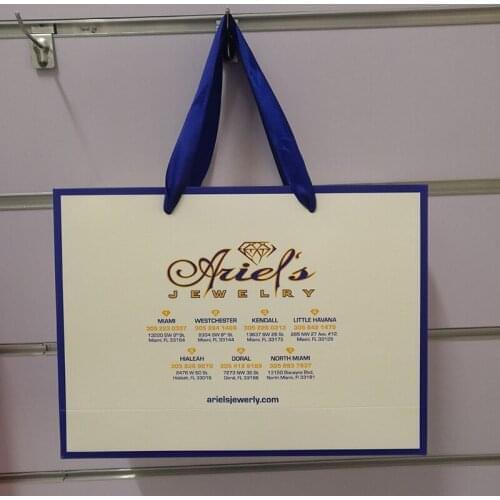 Custom Premium Fashionable Grey Tote Shopping Paper Bags Luxury Reusable Paper Bags with Cotton Handles for Clothes/Jewelry
