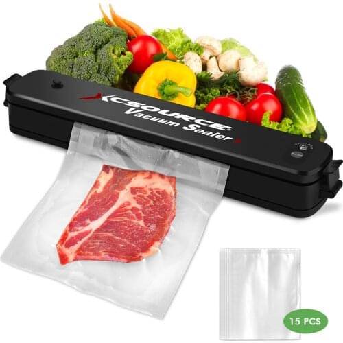 Automatic Vacuum Food Sealer 220V/110V Household Food Vacuum Sealer Packaging Machine with 15Pcs Bags Meat Fruits Keep Fresh