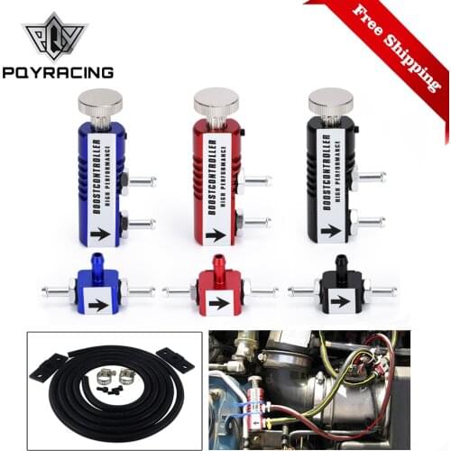 Free Shipping UNIVERSAL ADJUSTABLE MANUAL TURBO BOOST CONTROLLER KIT 1-30 PSI IN-CABIN BOOST CONTROL PQY3123