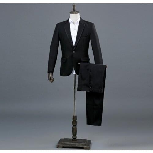 Brand Jacket+Pants Mens Business Casual Wedding Groom Stage Show Suits Dress High Quality Slim Fit Costume Mens Classic Suits