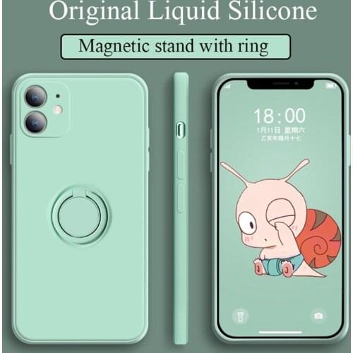 Phone Case For iPhone 11 Pro XS Max Case Shockproof Cover For iPhone 6S 7 8 Plus SE 2020 XR X Silicone Magnetic Car Holder Funda