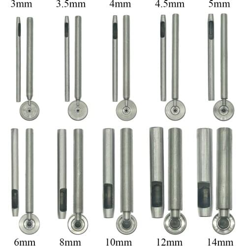 DIY tool Manual Metal Setting Tools Kit For Inner Diameter Eyelets Diameter of 3,3.5,4,4.5,5,6,8,10,12,14mm kit couture