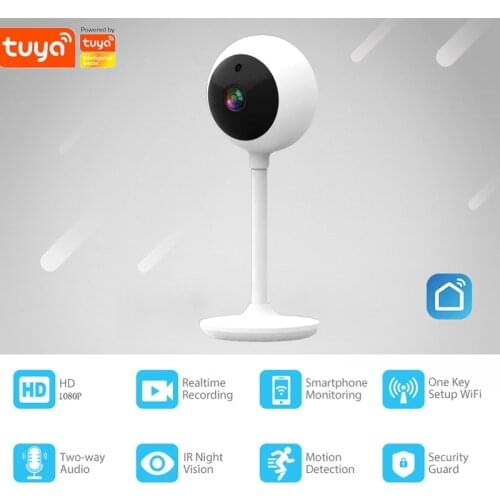 Wouwon Tuya Smart App HD 1080p Indoor Mini IP Camera Wireless Wifi Security Surveillance CCTV Camera Baby Monitor Alarm Picture