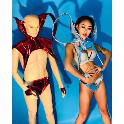 Nightclub Bar Party Split Suit Female Singer Dj Ds Dance Team Gogo Costume Men Festival Outfit Pole Performance Clothing