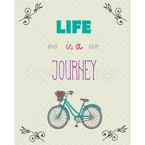 LIFE IS A JOURNEY QUOTE LARGE METAL TIN SIGN POSTER RETRO WALL PLAQUE