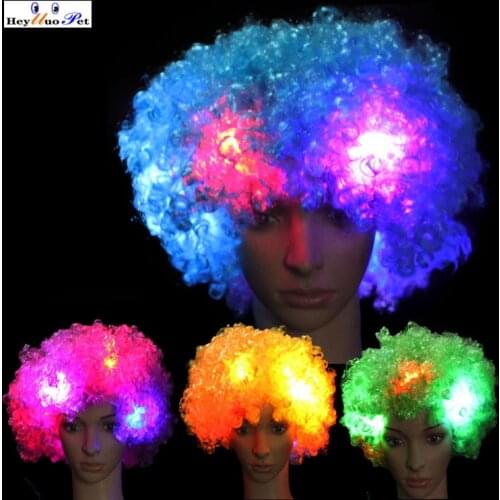 Luminescent Headgear Cap Explosion Headgear Wig Led Flash Headgear Clown Wig Party Supplies