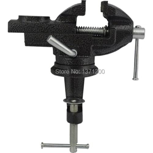 Small hardwear tools bench vise steel made 65mm max jaw opening table vice in black
