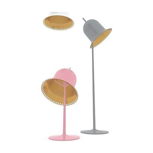 Fashion Cute Pink Floor Lamp Bedroom Personality Study Modern Vertical Bell Sitting Room Lamp hanging lamp