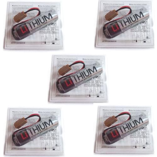 Lot 5pcs Original ER6V/3.6V 2400mAh PLC Lithium Battery Pack with Plug For TOSHIBA ER6V 3.6V 2400mAh Industrial Battery