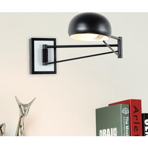 RH loft wall lamp mechanical arm france Jielde wall lamp reminisced retractable double vintage,folding rod- With Switch