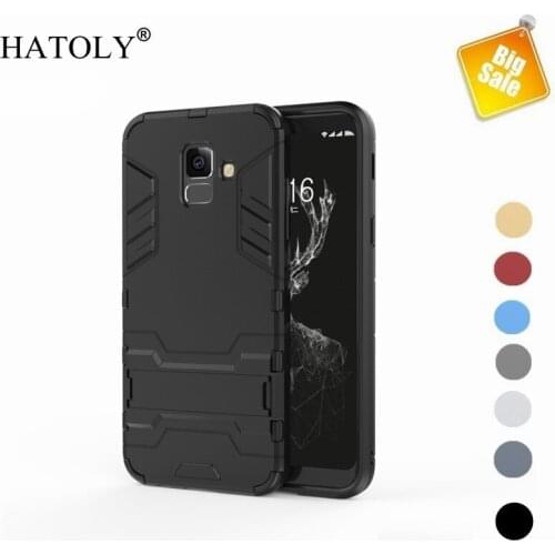 For Cover Samsung Galaxy A6 2018 Case Shockproof Armor Cover Silicone Stand Phone Bumper Case For Samsung Galaxy A6 2018 A600F