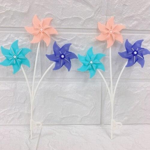 Q9QB Colorful Wind Spinner Realistic Pinwheel for Children Girls Dessert Decoration 3 Head Rotary Windmill Toy for Teenagers