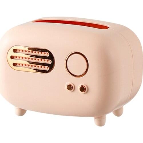 Retro Tissue Box Light Luxury Home Living Room Dining Room Tissue Box Coffee Desktop Storage Box Pumping Box