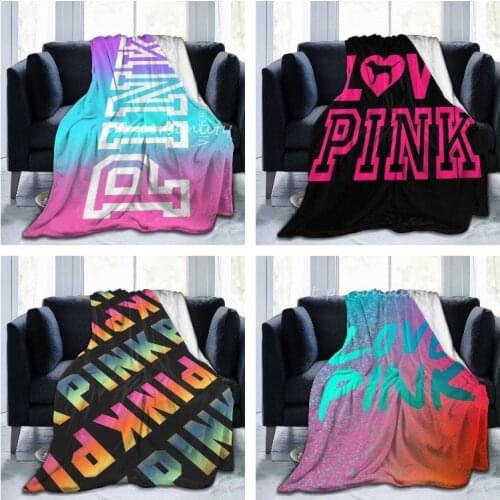 Victoria Secret Love Pink Dog Heart Adult Kids Fleece Blanket Ultra-Soft Micro for Couch Or Bed Warm Throw Blanket