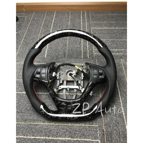 For Hyundai Rohens Coupe Genesis Steering Wheel Customized assembly Perforated Leather and Forged Carbon Fiber