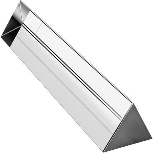 Crystal Optical Glass Triangular Prism for Teaching Light Spectrum Physics and Photo Photography Prism 90˚ 30*30*50mm