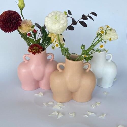 Nordic Ins Abstract Human Body Art Ceramics Vase Living Room Desktop Flower Arrangement Container Decoration Dried Flower Vase