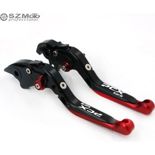 Folding Retro Brake Clutch Levers For HONDA PCX125 PCX 125 2011-2014 2012 2013 Adjustable Motorcycle Accessories With Logo