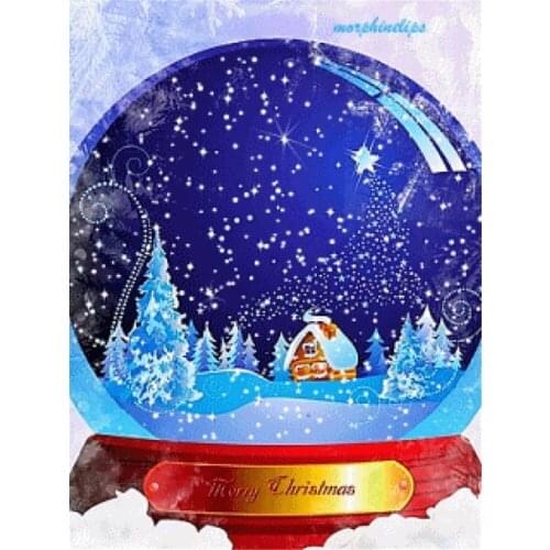Snow Globe DIY Embroidery 11CT Cross Stitch Kits Craft Needlework Set Printed Canvas Cotton Thread Home Decoration Wholesale