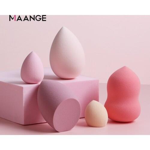 MAANGE 5Pcs Makeup Sponge Professional Cosmetic Puff For Foundation Concealer Cream Make Up Soft Water Sponge Puff Powder Puff