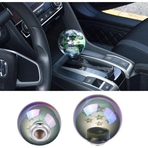 Glass Dragon N Ball Anime Star Manual Gear Stick Shift Knob With LED Universal Gear Shifter Knobs with Adapter Fits Most Car
