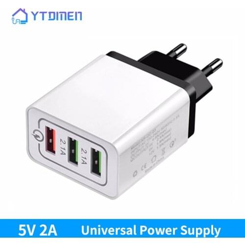 AC/DC Universal Power Supply 5V 2A Adapter 1 3 Ports USB Mobile Phone Charger 5V USB Power Supply Universal 220V Adapter EU Plug