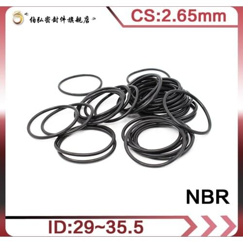 Nitrile Rubber O-Ring 20PCS/lot Black NBR Sealing CS2.65mm ID29/30/31.5/32.5/33.5/34.5/35.5mm O-Ring Seal Gasket Ring