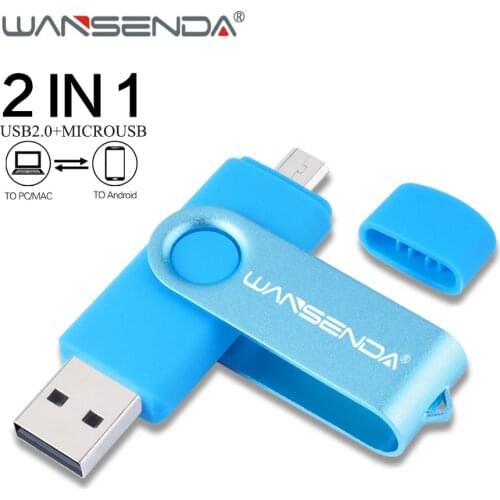 WANSENDA USB Flash Drive Metal Pen Drive 32GB 64GB 128GB USB Stick 8GB 16GB 256GB Dual Drive Pendrive for Android / PC