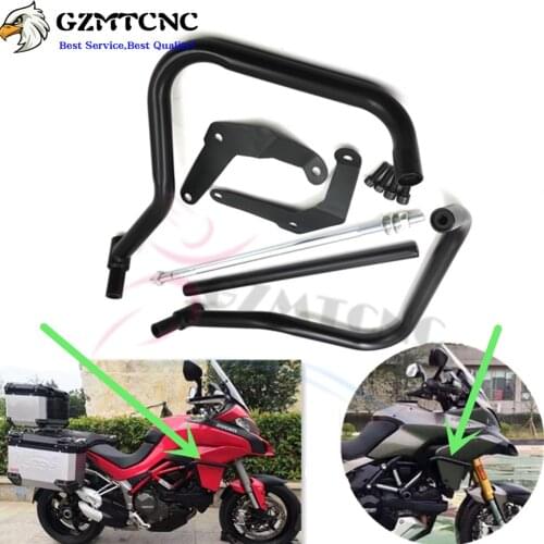 Motorcycle Fuel Tank Frame Protection Engine Guard Bumper Buffer Crash Bars for Ducati Multistrada MTS1200S MTS 1200 S 2009-2014