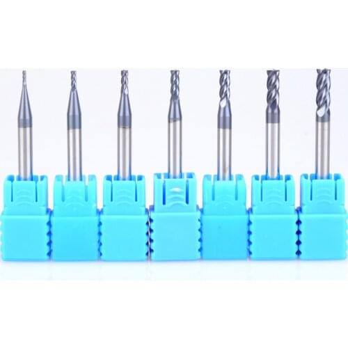 1Pcs HRC45 1 1.5 2 2.5 3 3.5 4mm Four Flutes Solid Carbide End Mill ALTiN Coat, CNC Milling Cutter Bits for Metal Cutting